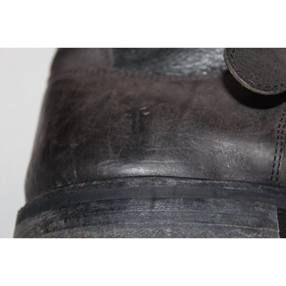 Mens Frye Engineer Boots Shearling Lined Brown Winter Sheepskin Lining Size 13 - Picture 10 of 11